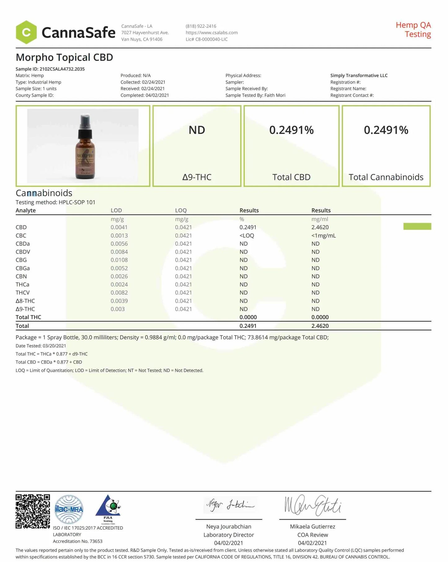 Hemp Oil Bundle: Superior and Big Morpho