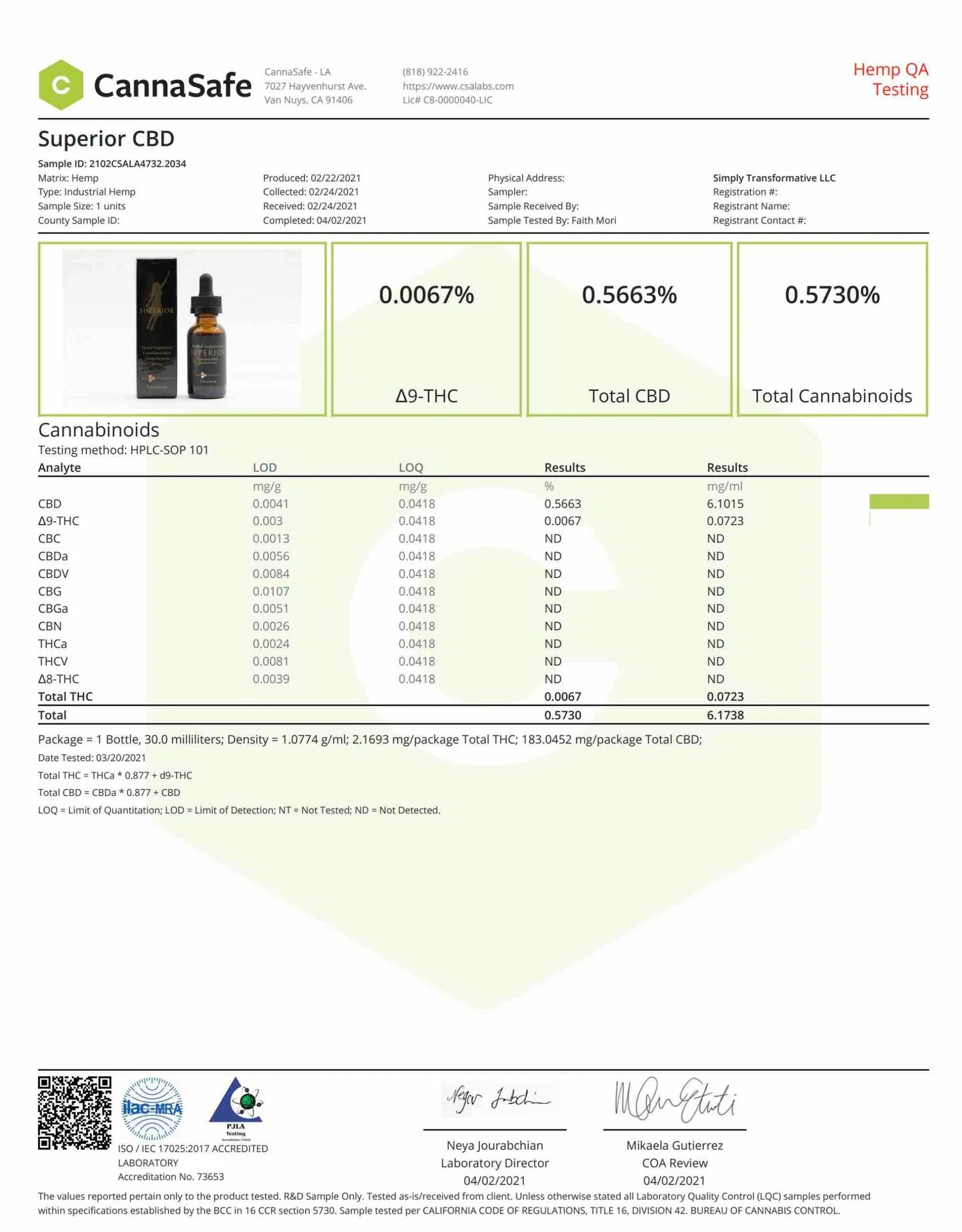 Hemp Oil Bundle: Superior and Big Morpho